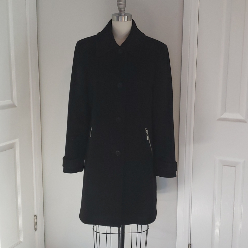 Michael Kors Black Wool Coat